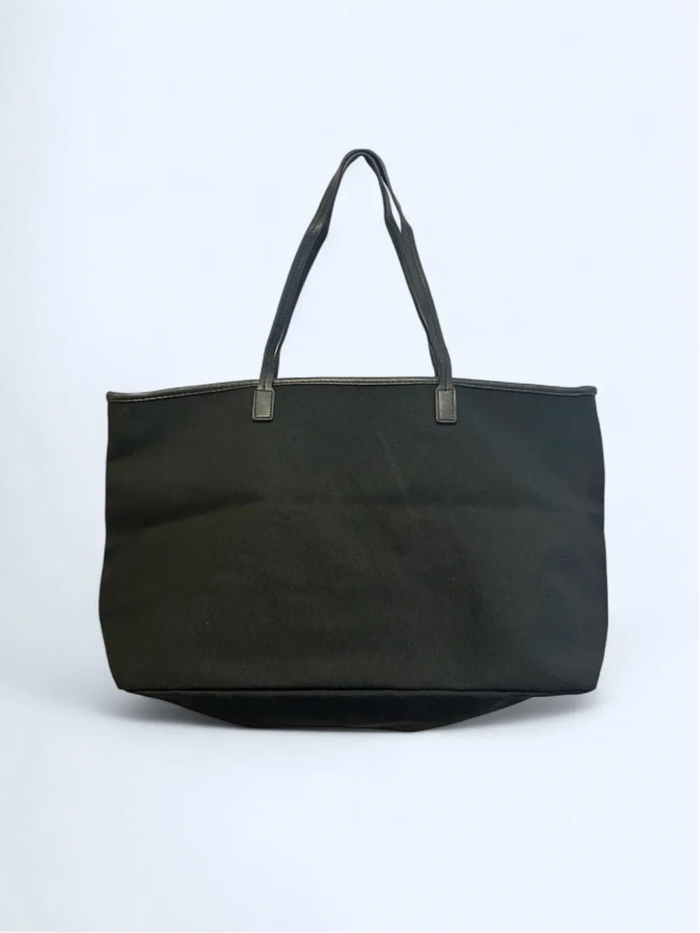 Shoulder black canvas‎ tote bag by Cleobell